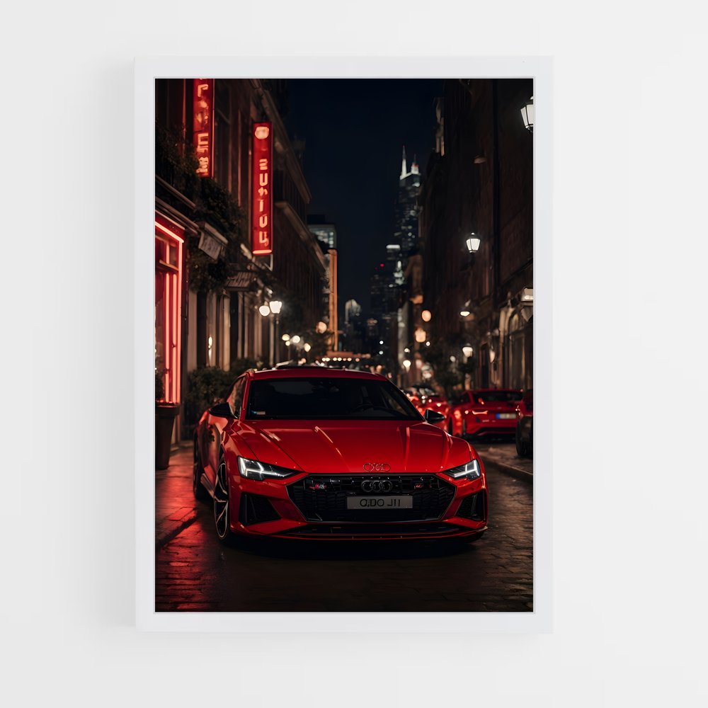 Poster Red City Racer – affiche Audi (vue 3)
